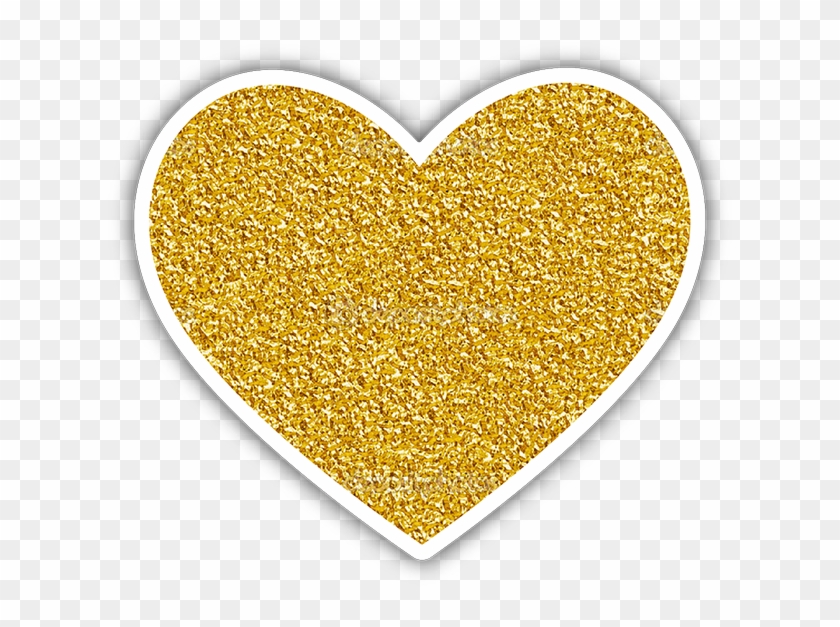 720 X 720 3 0 - Gold Heart Stickers Png Clipart