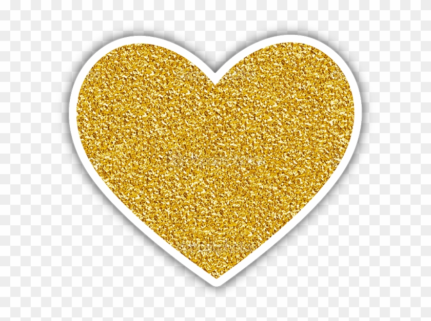 720 X 720 3 0 - Gold Heart Stickers Png Clipart