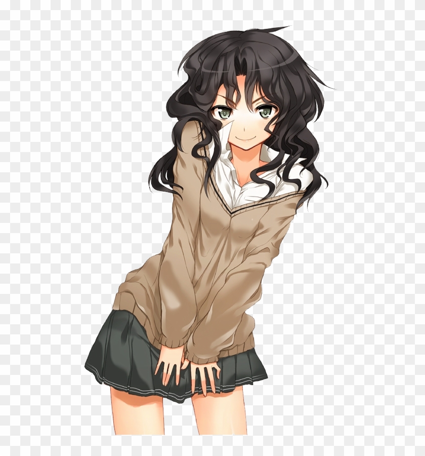Anime Girl Wavy Yes I Got A - Curly Haired Anime Girl Clipart #2237076