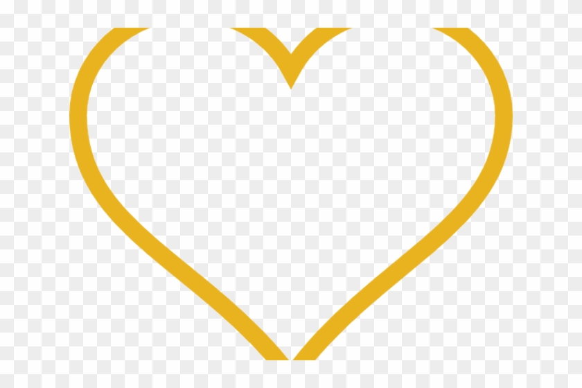 Gold Heart Clipart - Heart - Png Download