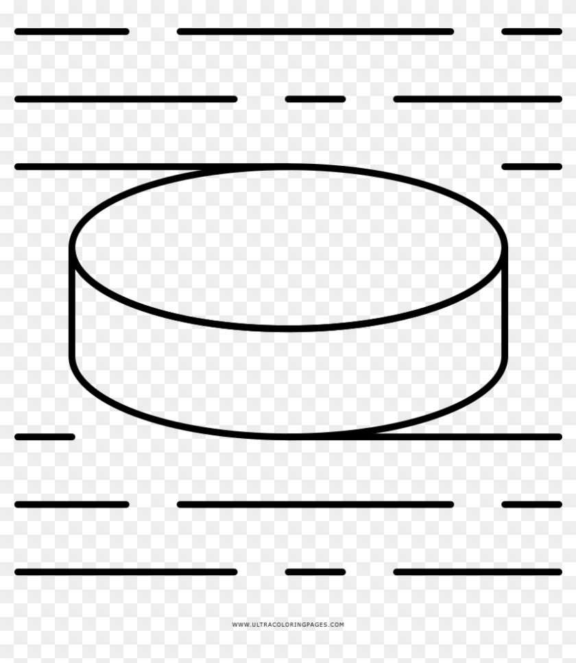 Hockey Puck Coloring Page - Circle Clipart