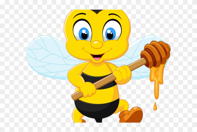 Bee Clipart King - Cartoon Honey Bee Png Transparent Png #2237589