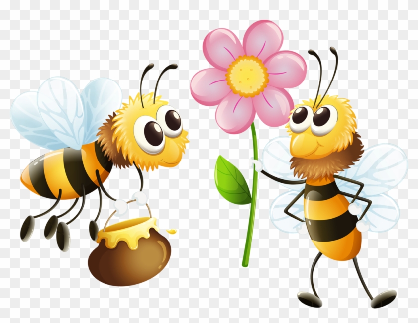 Bees Vector Bee Clipart - Bee Carrying Honey - Png Download #2237644