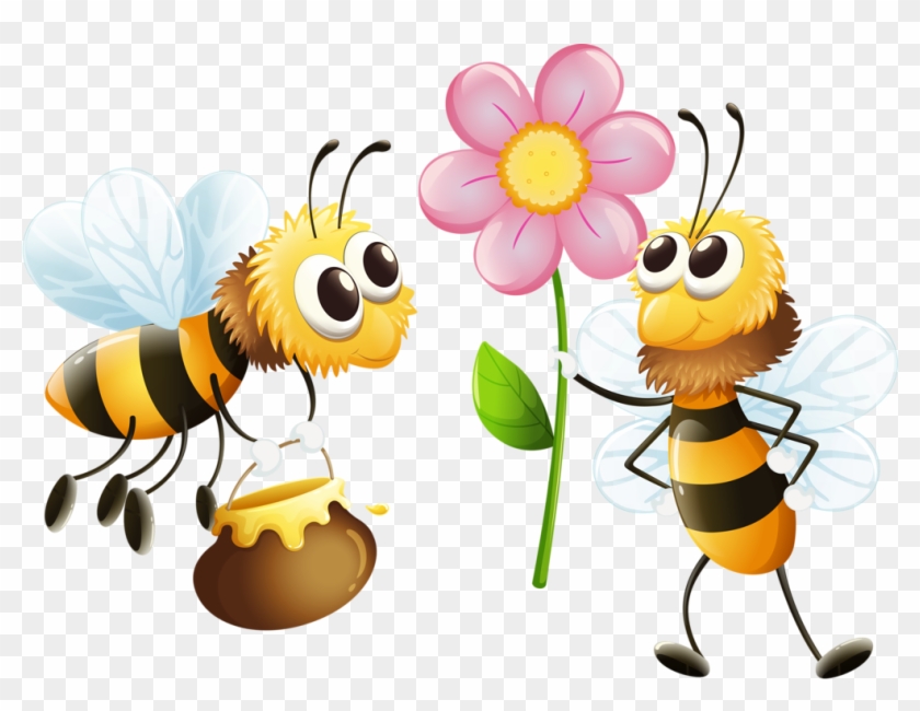Bees Vector Bee Clipart - Bee Carrying Honey - Png Download #2237644