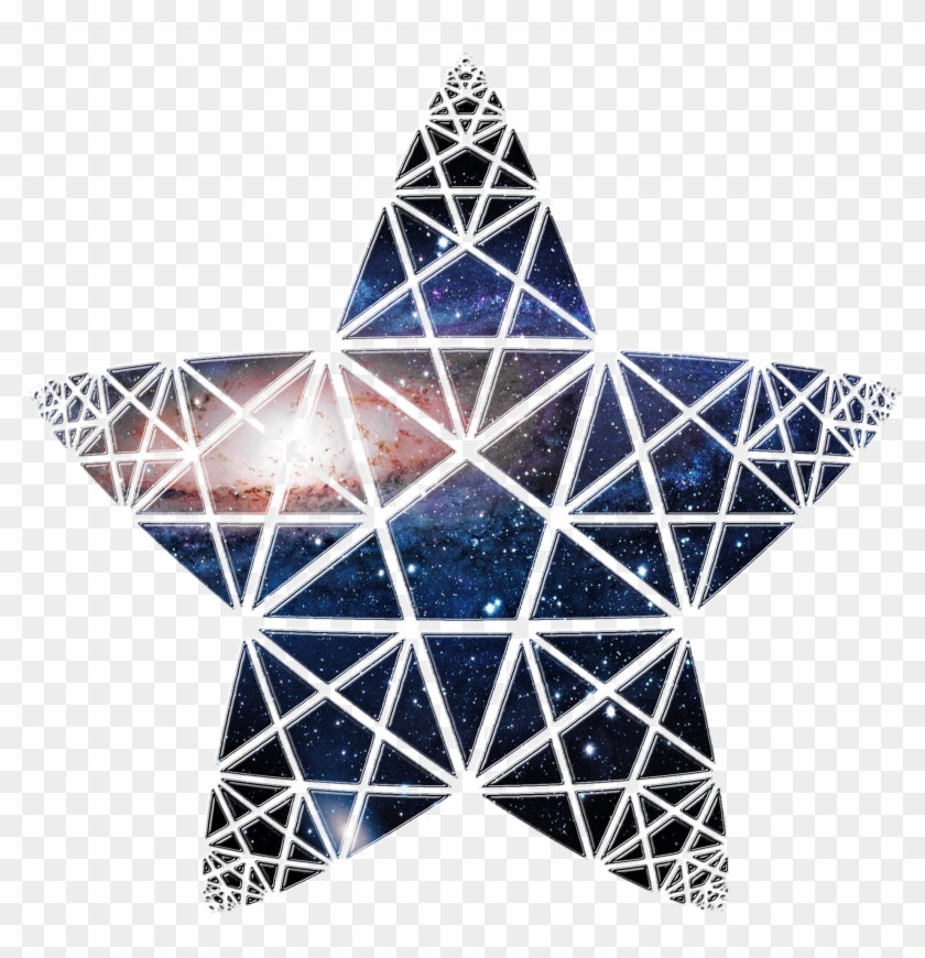Pentagram Starry Sky Debris Glazing Png And Psd - Ice Clipart #2238295