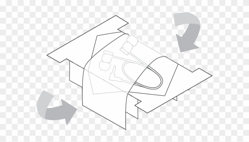 Fold Down The Filmed Sides Of The Insert - Illustration Clipart #2239091