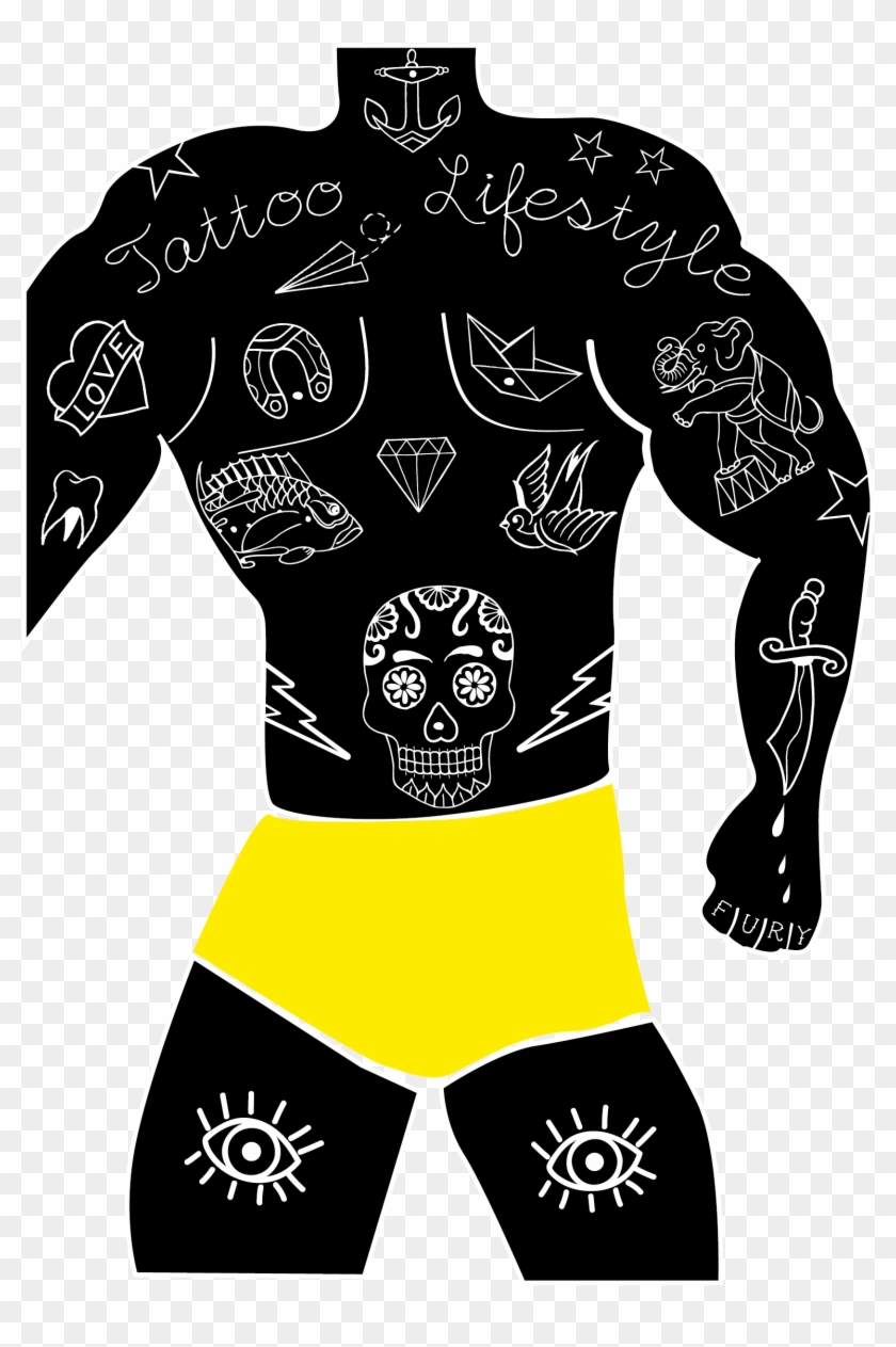 Tattoo Life Style - Swim Brief Clipart #2239748