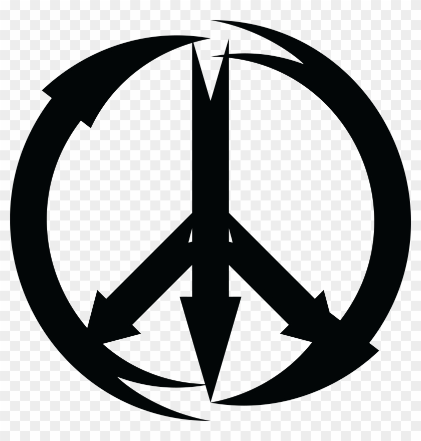 Black And White Peace Sign Svg - Peace Symbol Clipart (#2239958) - PikPng