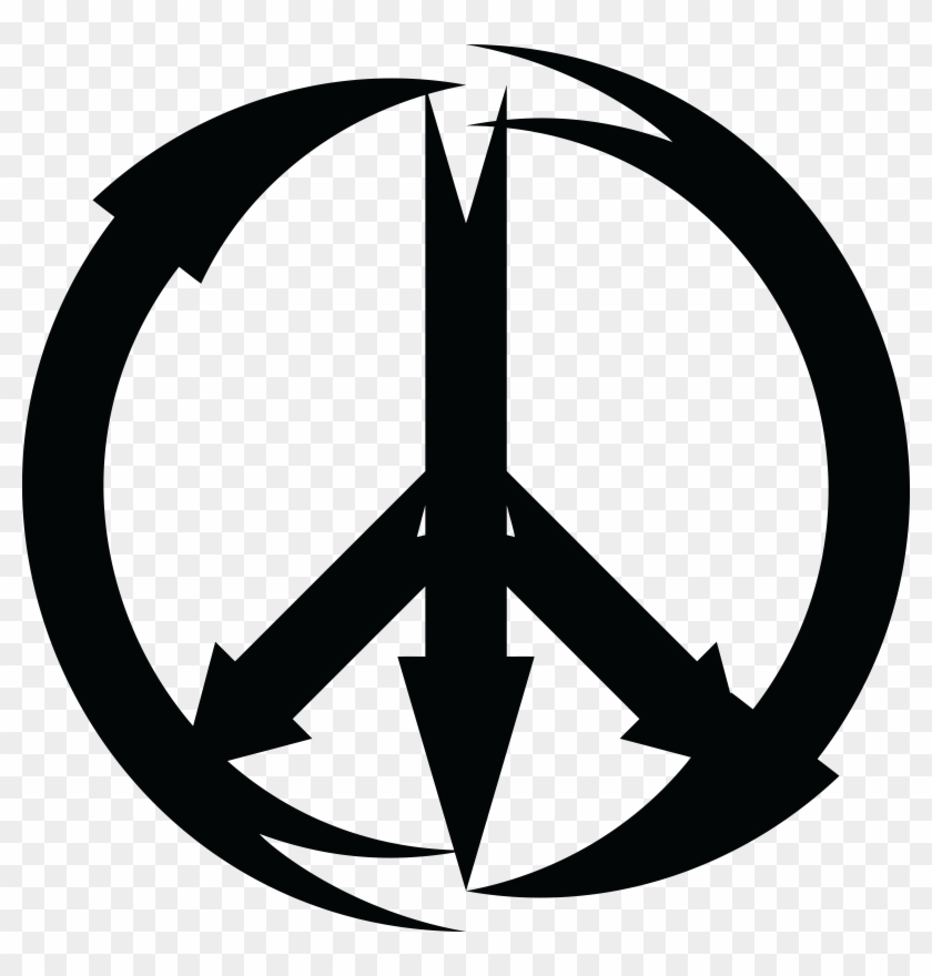 Black And White Peace Sign Black And White Peace Sign Svg - Peace Symbol Clipart (#2239958) - PikPng
