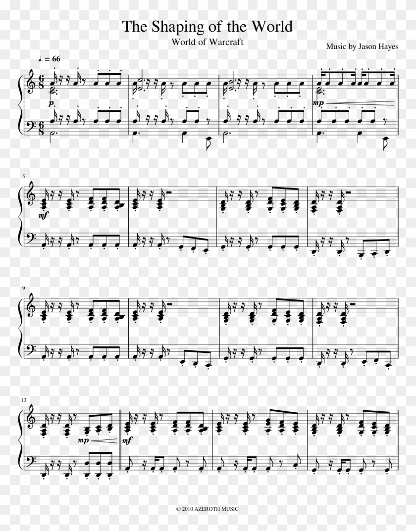World Of Warcraft - Sheet Music Clipart