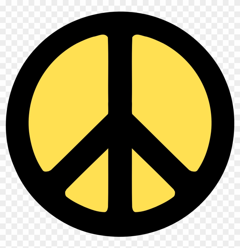 Gold Black Peace Sign 2 Fav Wall Paper Background 555px - Peace Sign Silhouette Clipart #2240034