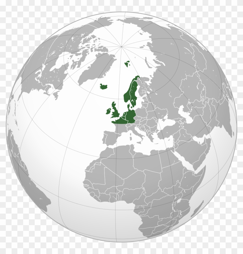 Northwestern Europe Inside Map X - European Union Clipart
