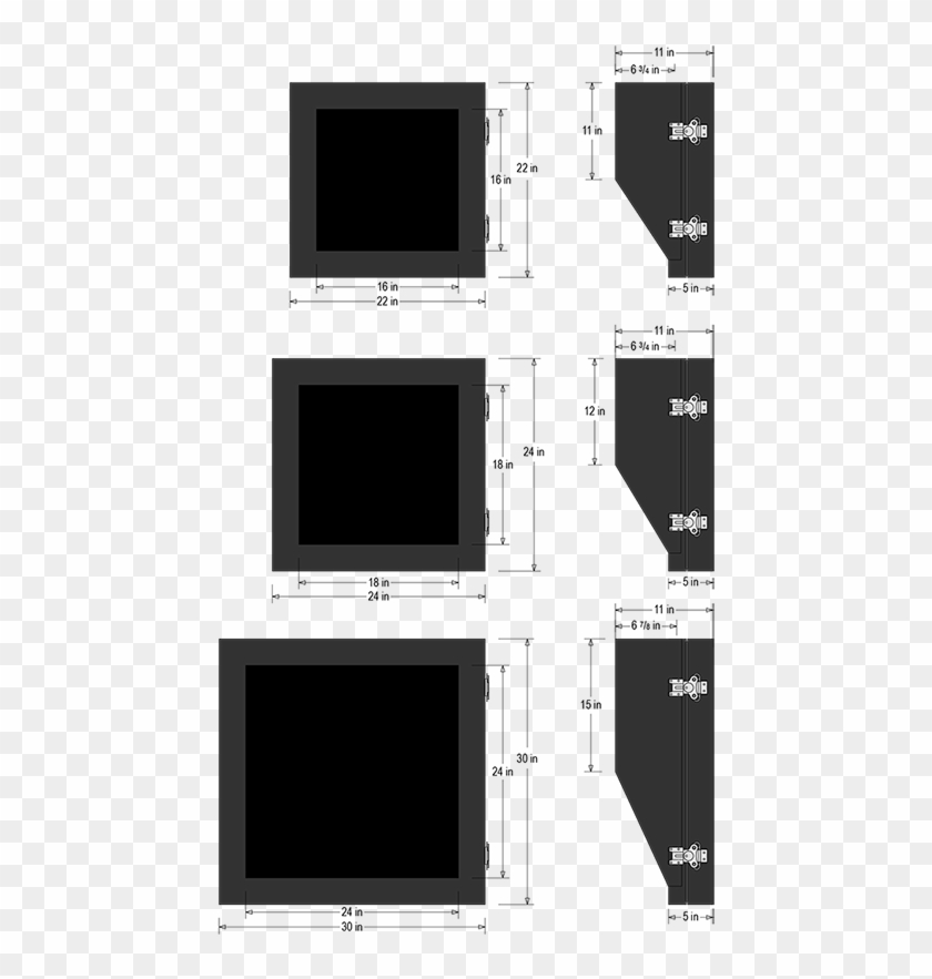 Available Cabinet Sizes For Dot Signs - Flat Panel Display Clipart #2240499