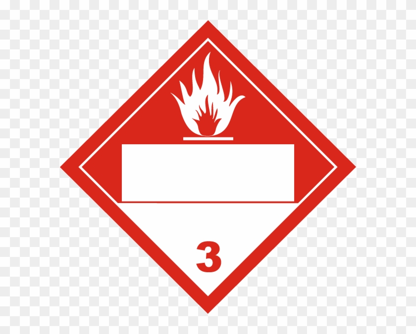 Blank Flammable Liquid Class 3 Placard - Un 1999 Clipart #2240602