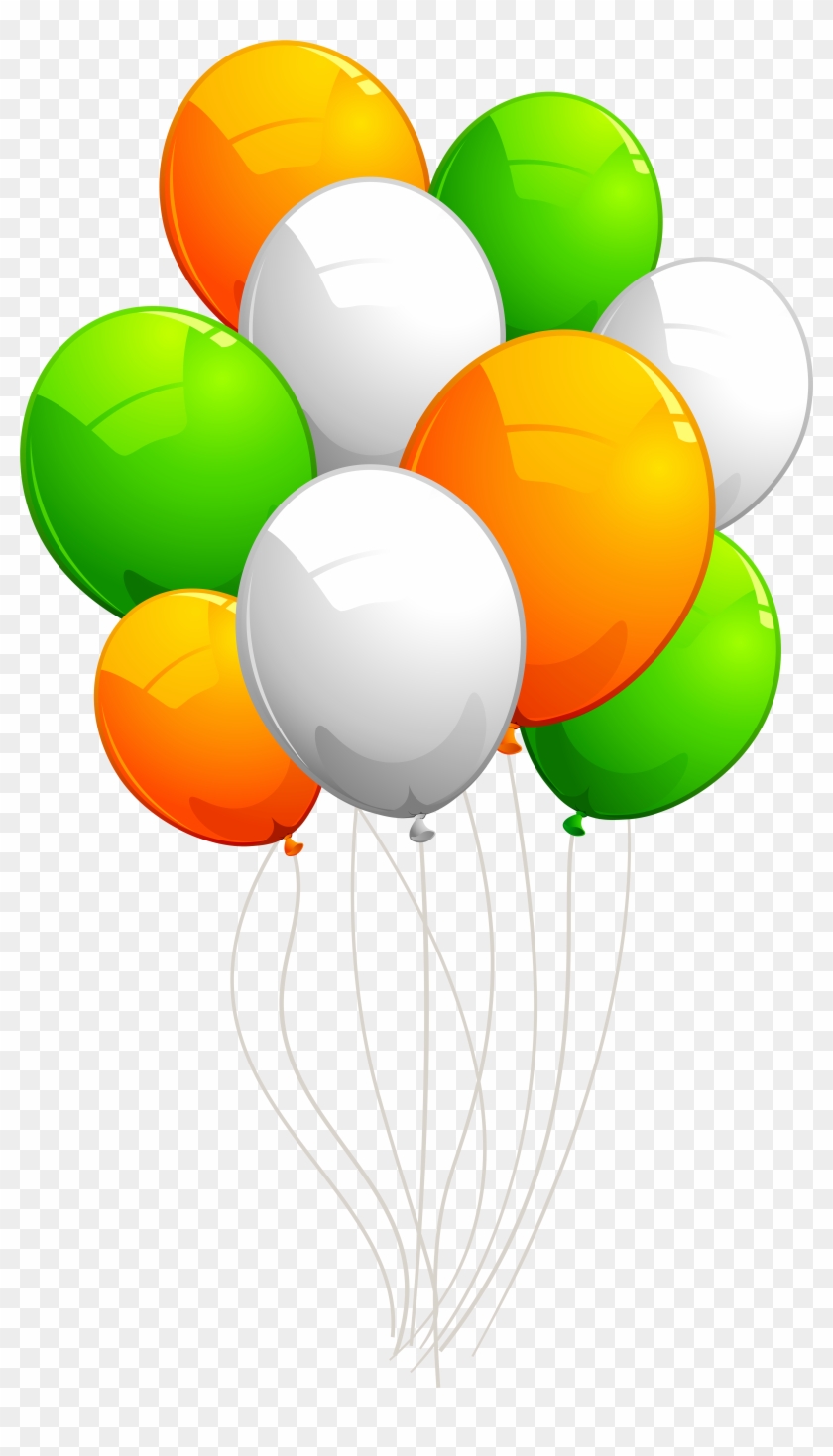 Irish Balloons Transparent Png Image - Orange And Green Balloons Png Clipart #2240832