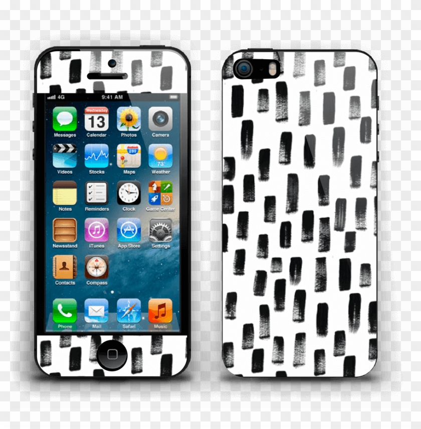 Black & White Skin Iphone 5s - Iphone 4 Clipart #2241123