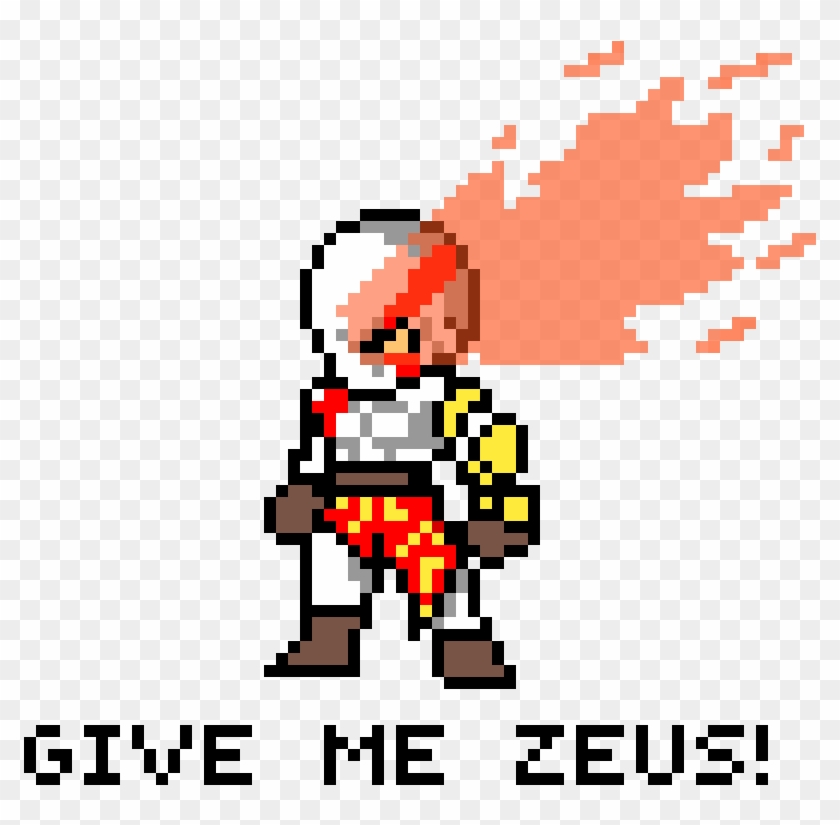 Kratos God Of War Pixel Art - Cartoon Clipart #2241152