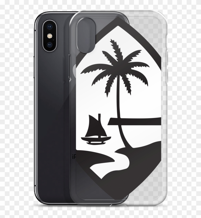 Large Guam Seal Black And White Iphone Case - Iphone Clipart
