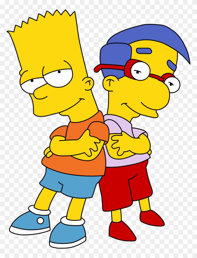 Cool Png Images - Bart Simpson And Milhouse Clipart