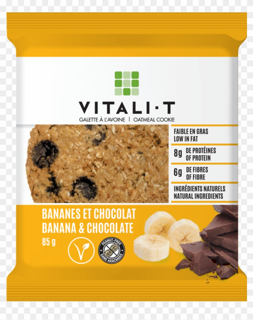 Banana & Chocolate Oatmeal Cookies - Vitali T Cookies Clipart #2241952