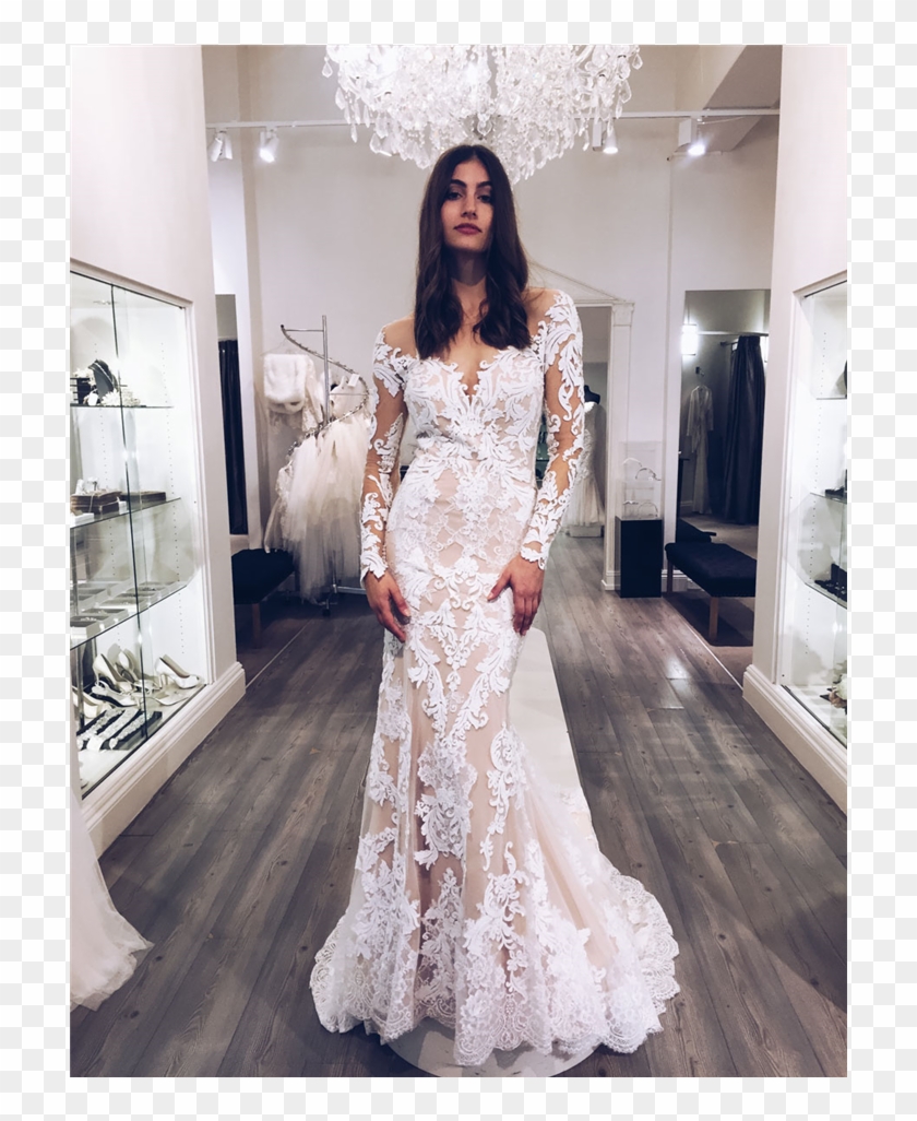 717 Long Sleeve Lace Wedding Dress - Demetrios 717 Wedding Dress Clipart