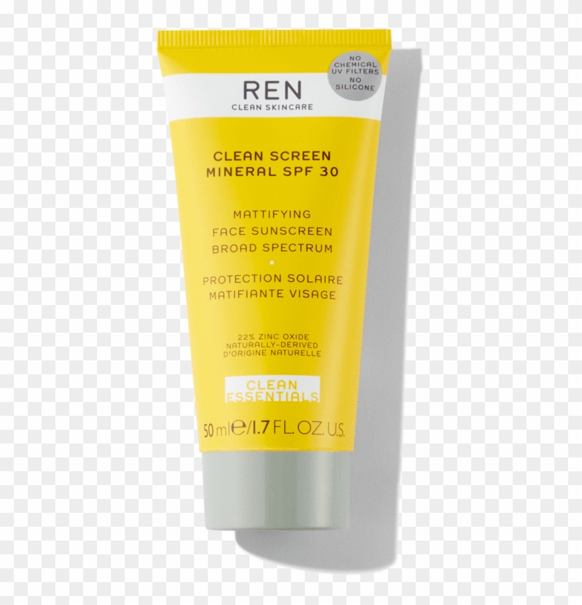 Clean Screen Mineral Spf 30 Mattifying Face Sunscreen - Ren Clean Screen Clipart #2244672