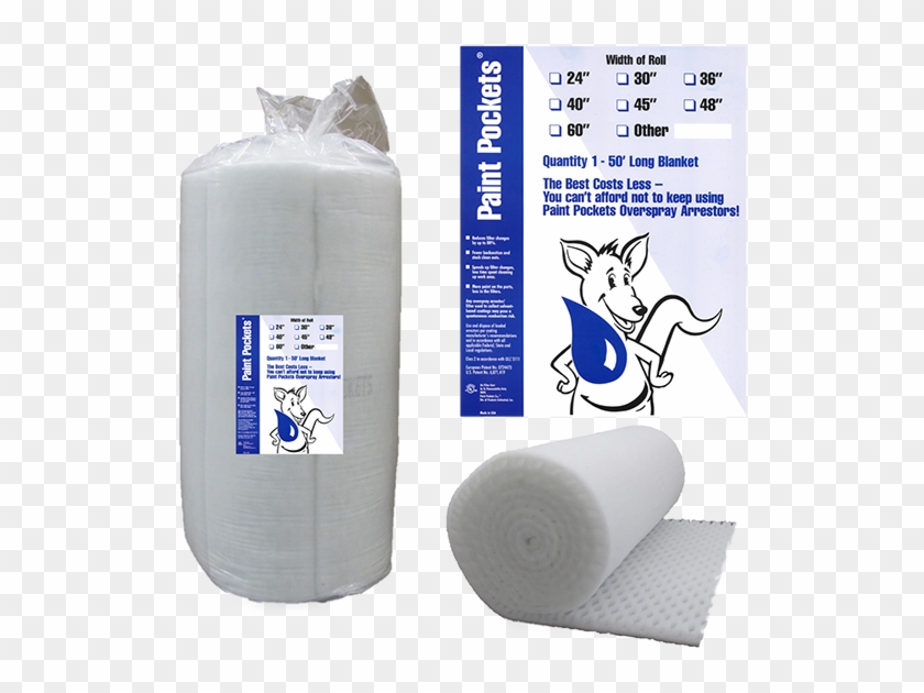 40" X 50' White Paint Pocket Blanket - Cat Clipart
