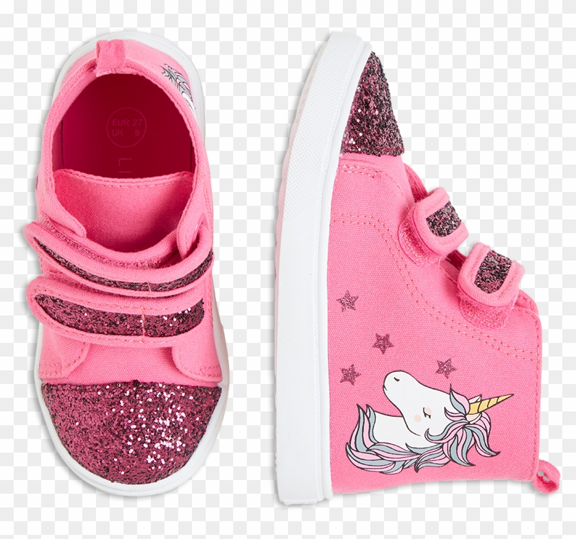 Shoes With Glitter And Print Pink - Slip-on Shoe Clipart