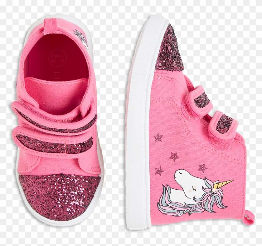 Shoes With Glitter And Print Pink - Slip-on Shoe Clipart