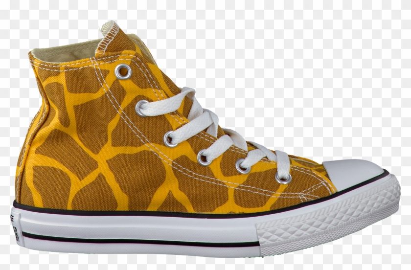 Yellow Converse Shoe Animal Print - Work Boots Clipart
