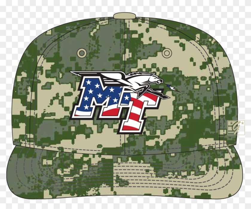 Mt Patriotic Logo Digital Camo Hat - Middle Tennessee State University Clipart