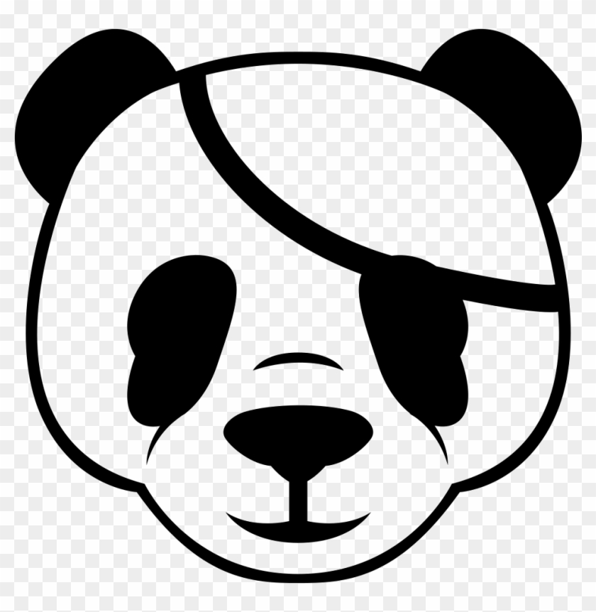 Panda - Pirate Panda Logo Clipart