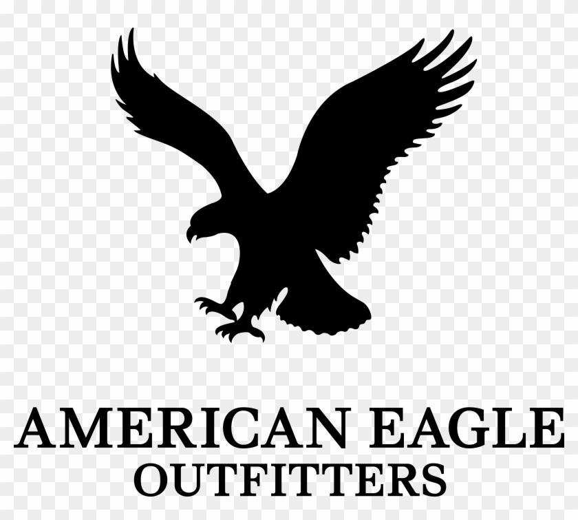 American Eagle Outfitters Logo Black And Ahite - American Eagle Logo Png Clipart #2246797
