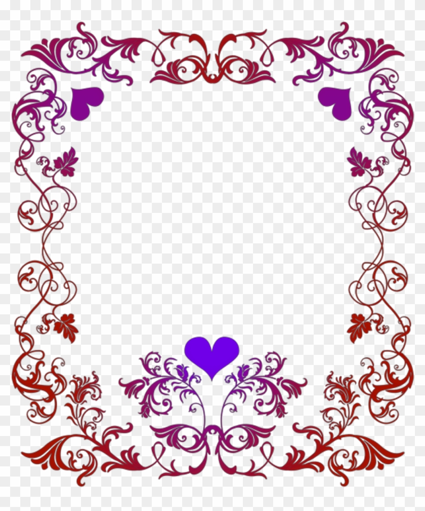 Border Sticker - Valentines Day Border Clip Art - Png Download