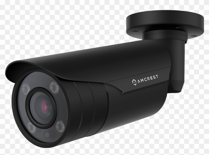 Amcrest 4xoptical Zoom Hd 1080p 1920tvl Bullet Outdoor - Black Outdoor Security Camera Clipart #2246945