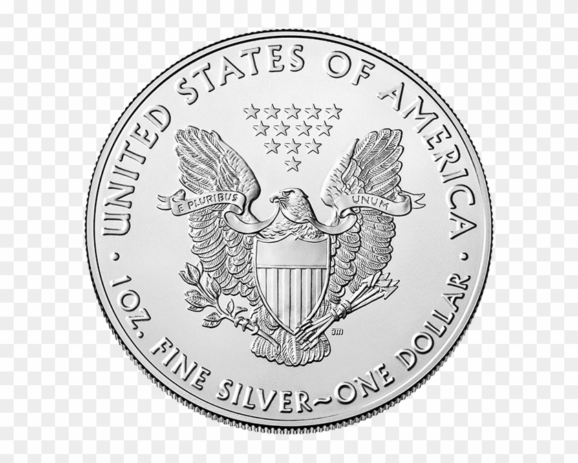 Silver American Eagle 2019 Back - 2019 American Silver Eagle Clipart
