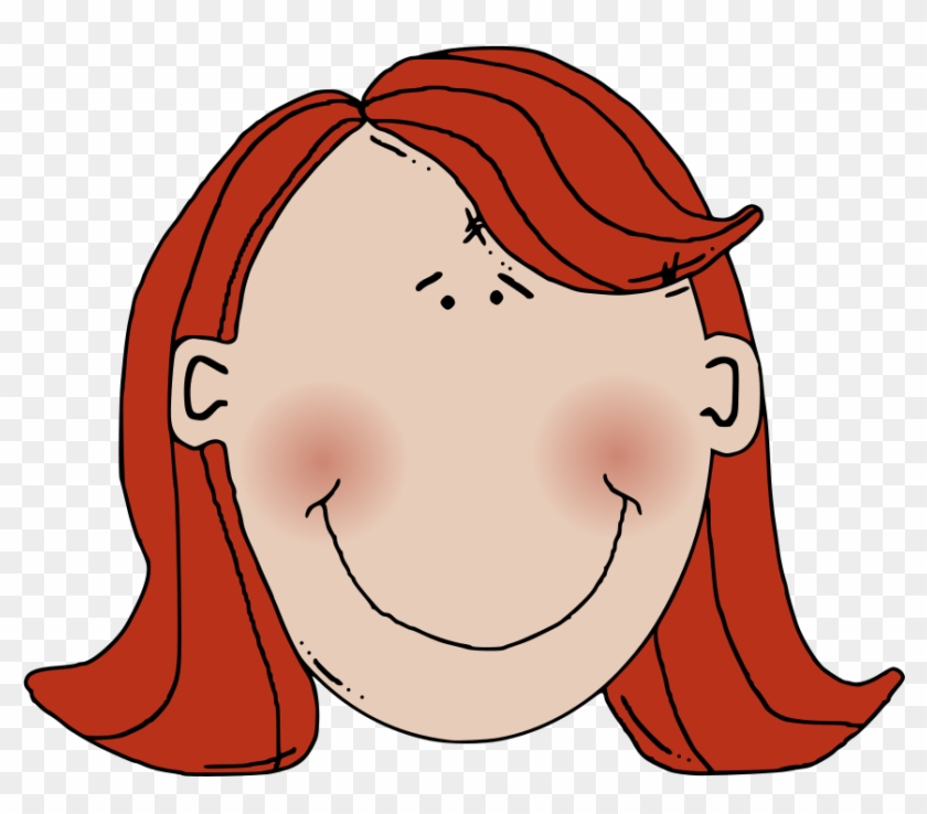 How To Set Use Womans Face With Red Hair Svg Vector - Red Hair Clipart - Png Download