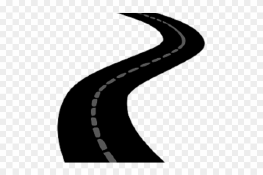 Clip Black And White Curve Road - Transparent Road Clipart Transparent Background - Png Download