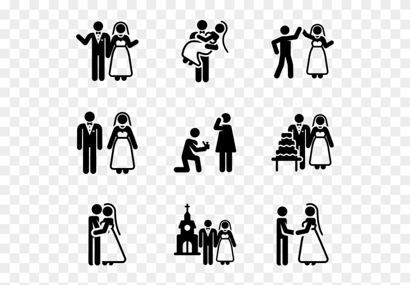 Wedding Pictograms Clipart