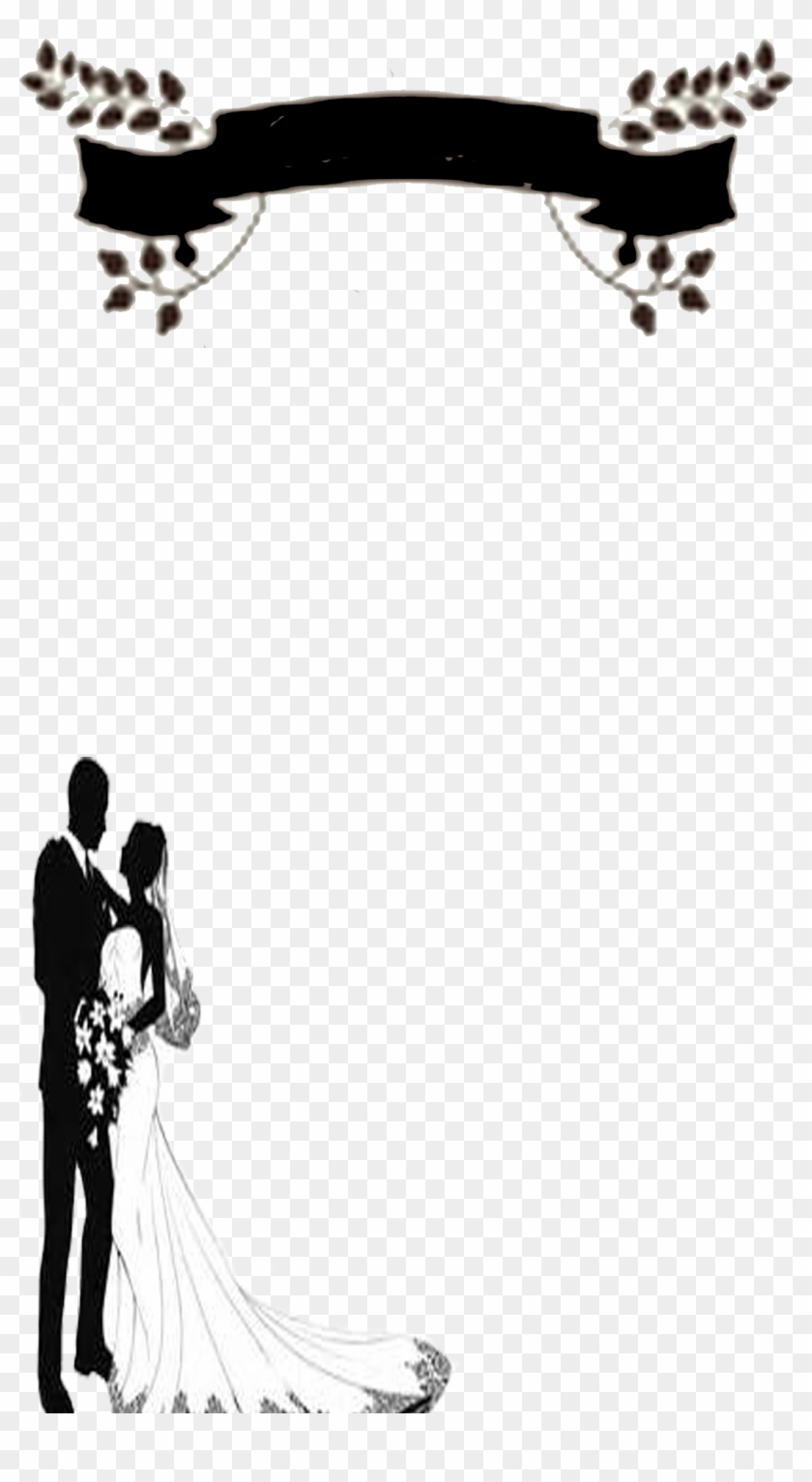 Black & White Bride And Groom - Illustration Clipart #2248591