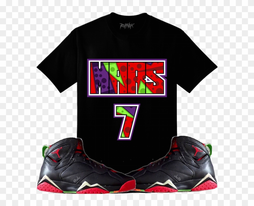 Jordan Martian 7 Shirt Marvin - Air Jordan 7 Marvin The Martian Outfits Clipart