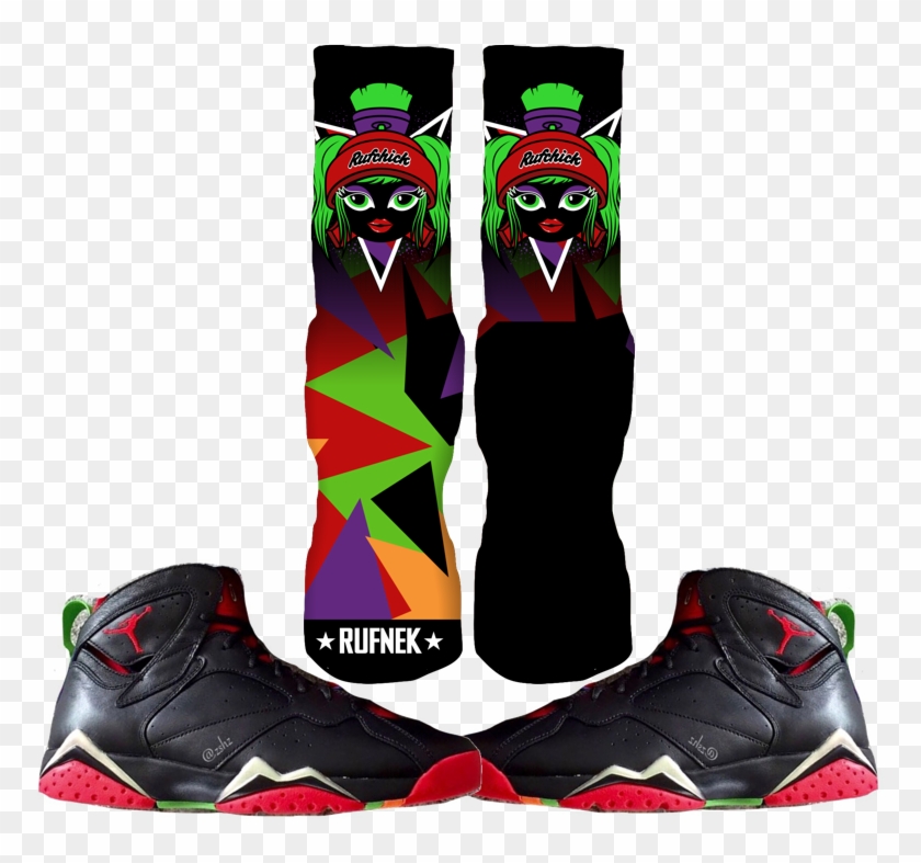 Marvin The Martian 7 Custom Socks Clipart #2248858
