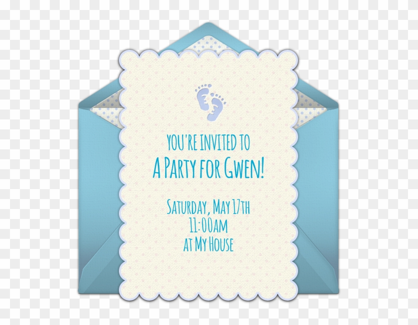Baby Feet Online Invitation - Paper Clipart #2249647