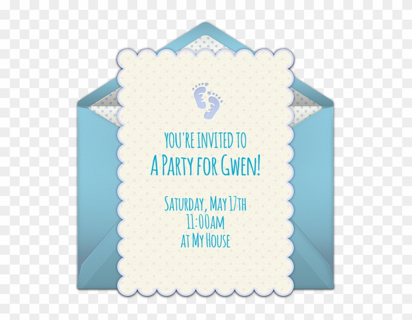 Baby Feet Online Invitation - Paper Clipart