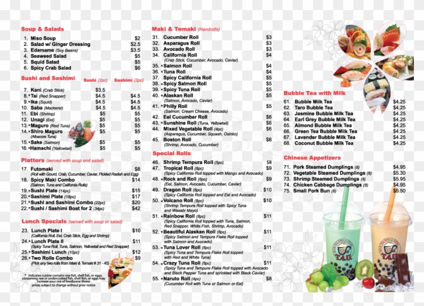 Previous - Next - Milk Tea Menu Png Clipart #2250009