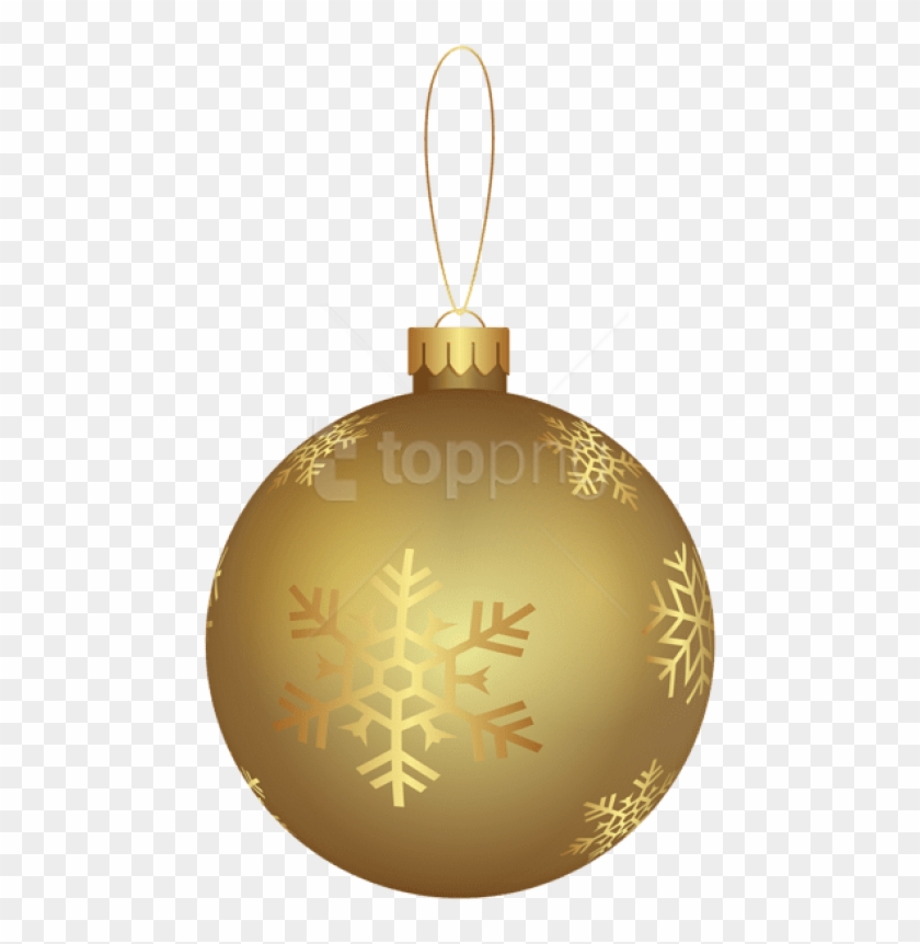 Free Png Christmas Ornament Gold Png - Portable Network Graphics Clipart #2250600