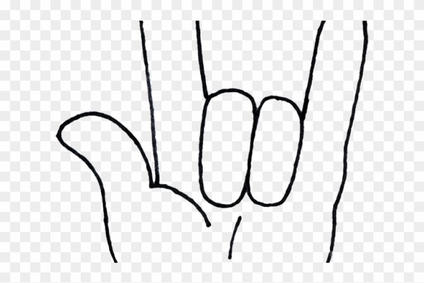 Peace Clipart Cartoon Hand - Line Art - Png Download