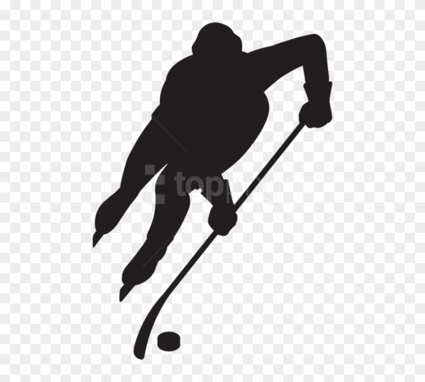 Free Png Hockey Player Silhouette Png - Women Ice Hockey Cartoon Clipart