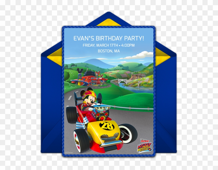 Mickey Mouse Roadster Online Invitation - Princess Celestia Birthday Invitations Clipart