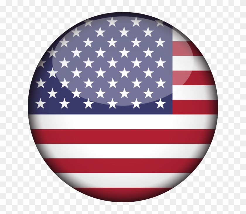 The United States Flag - Us Flag Clipart Round - Png Download #2251461